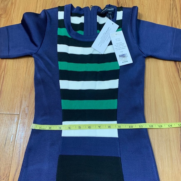 French Connection Striped Bodycon Bandage Dress - Picture 8 of 9